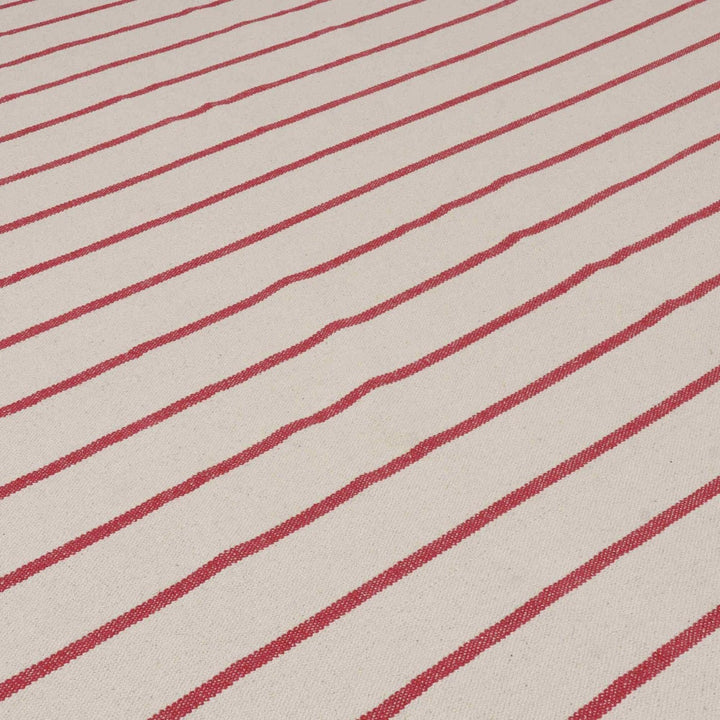 Austin Deck Stripe Red Fabric