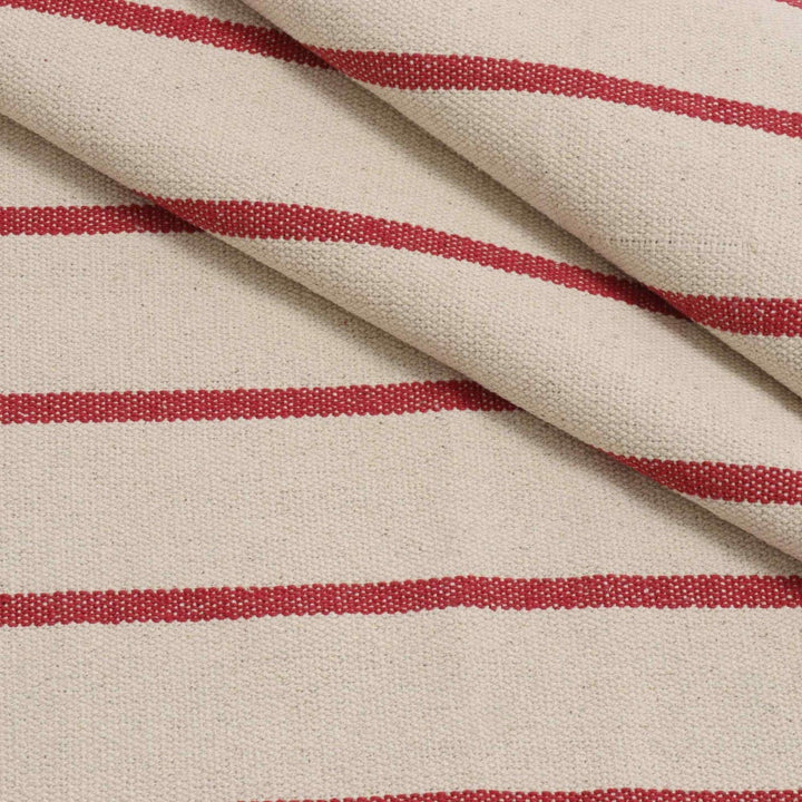 Austin Deck Stripe Red Fabric