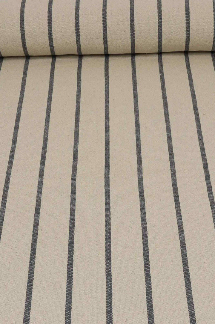 Austin Deck Stripe Grey Fabric