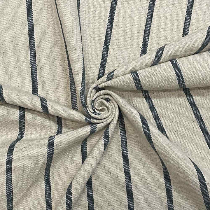 Austin Deck Stripe Grey Fabric