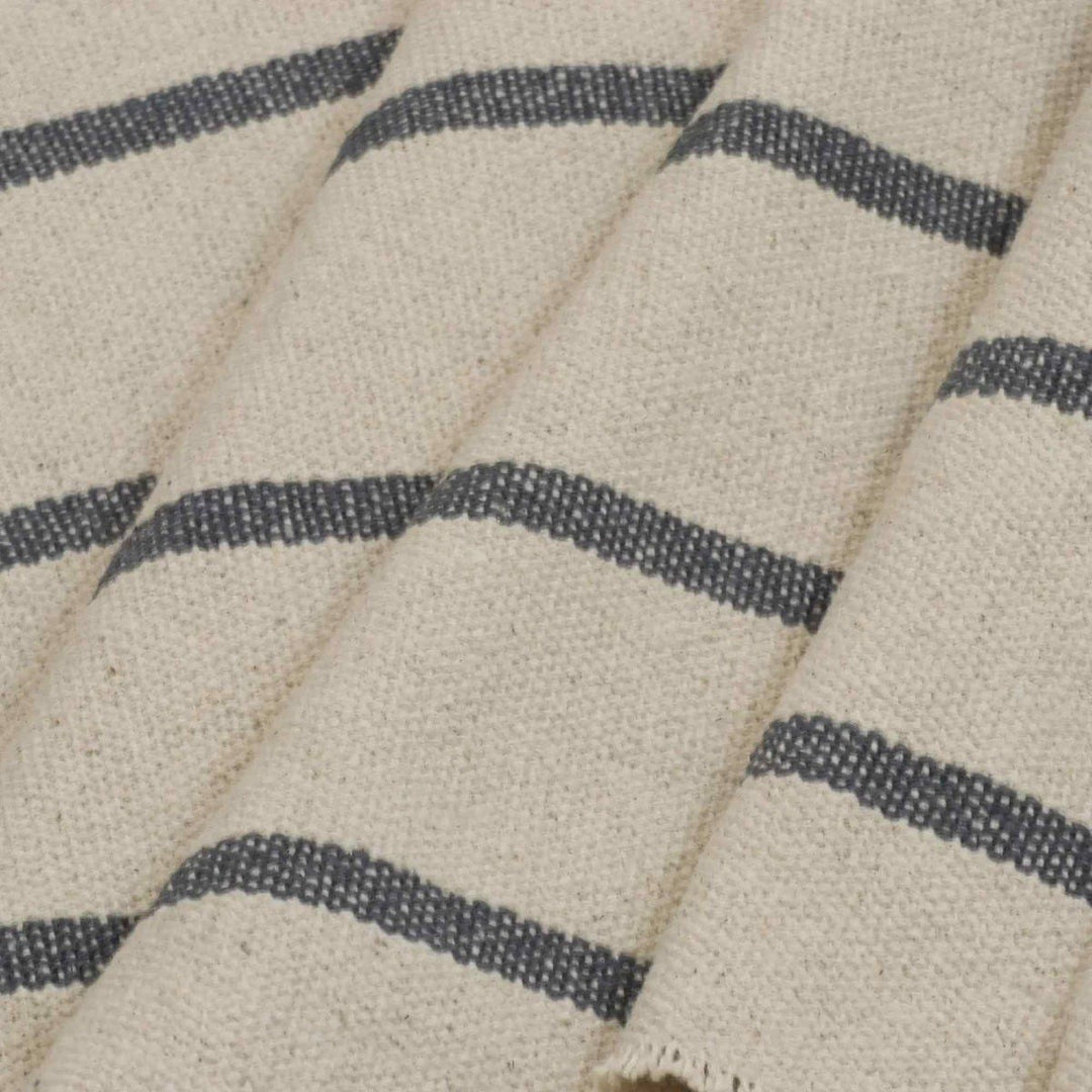 Austin Deck Stripe Grey Fabric