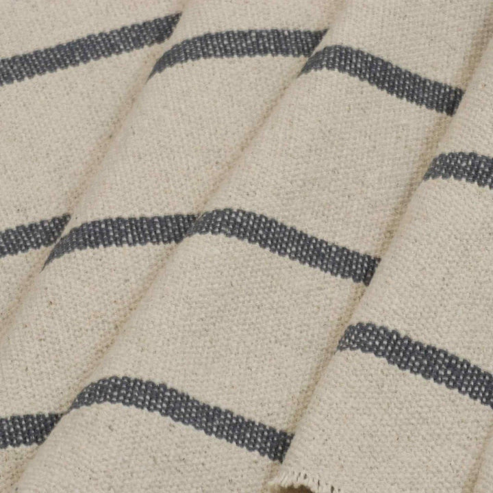 Austin Deck Stripe Grey Fabric