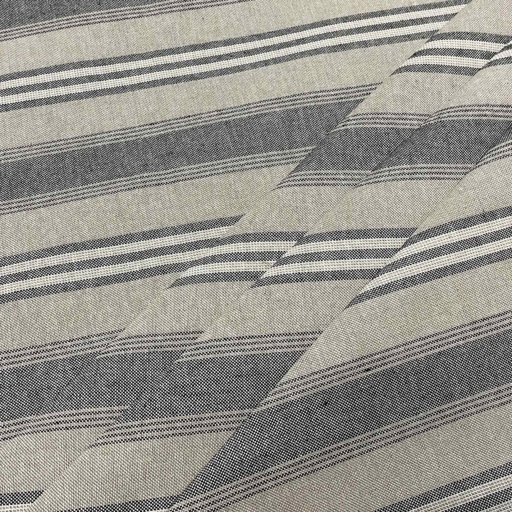 Harvard Stripe Charcoal Double Width Fabric