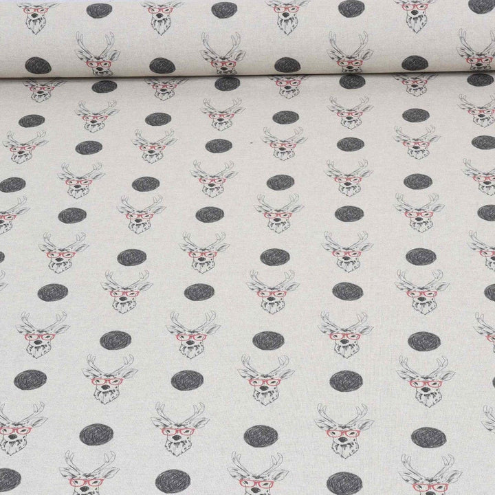 Comical Reindeer Fabric