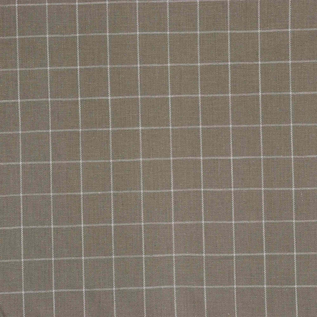 Clearance Chalk Check White Fabric