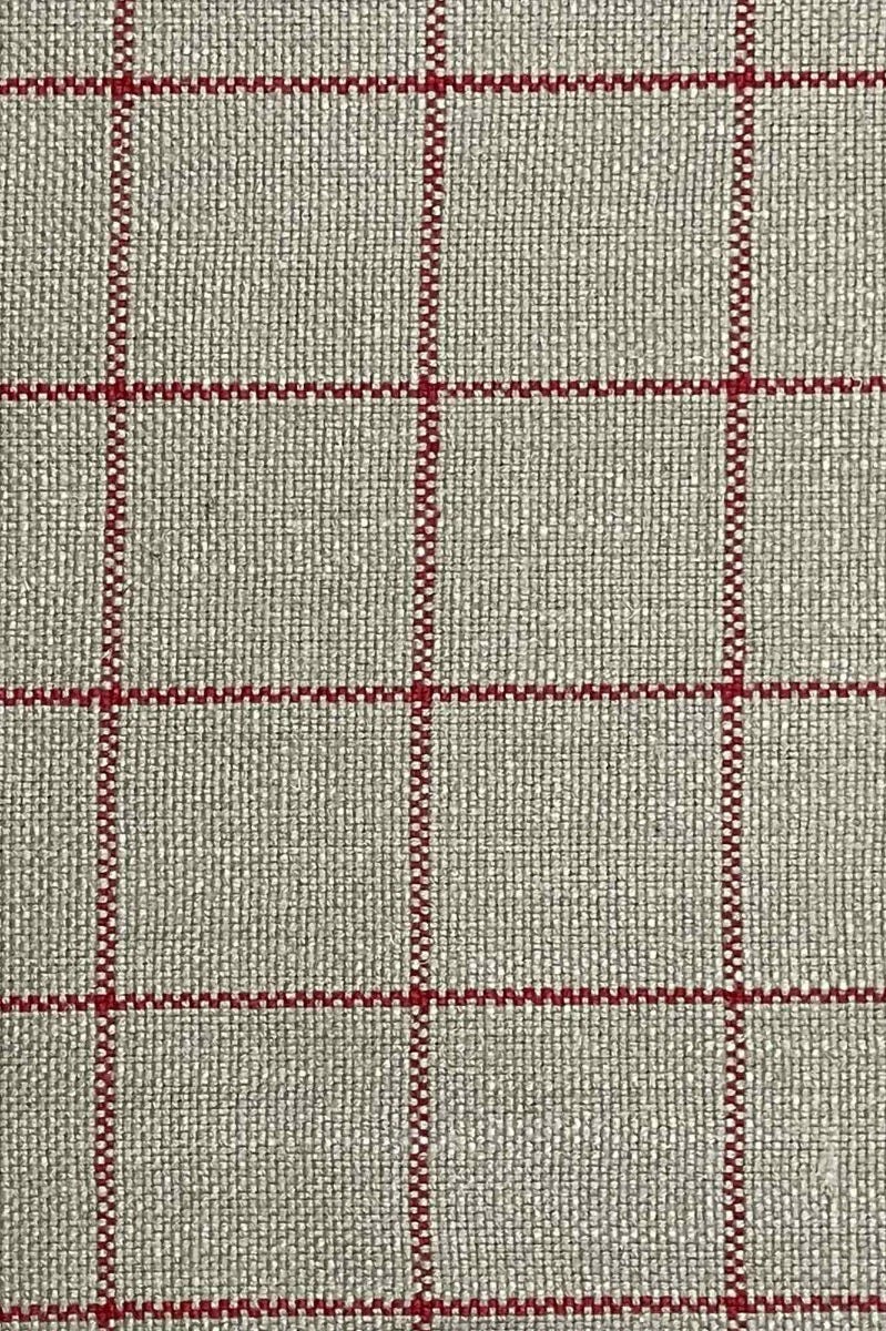 Chalk Check Red Fabric