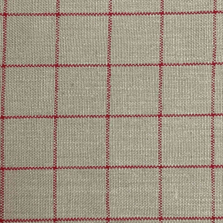 Clearance Chalk Check Red Fabric