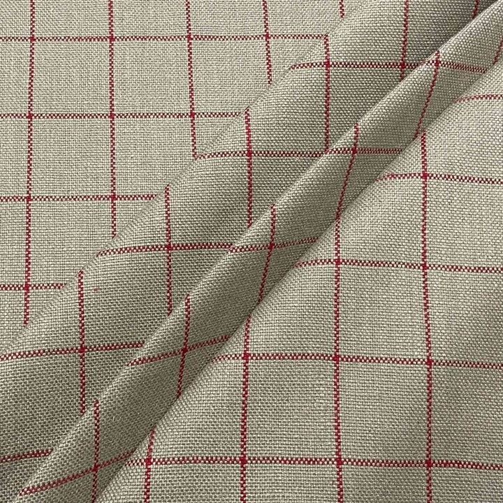 Chalk Check Red Fabric