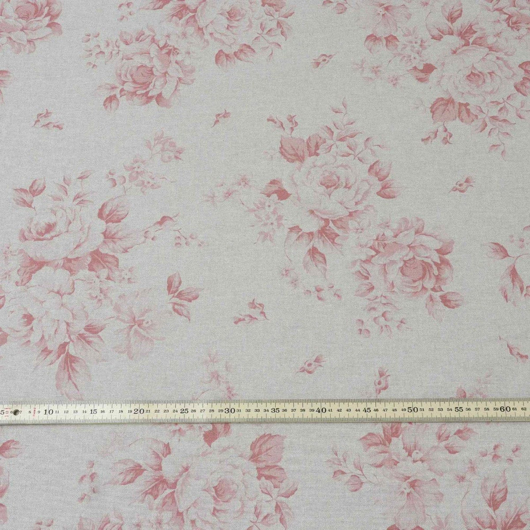 Dorothy Rose Coral Red Double Width Fabric