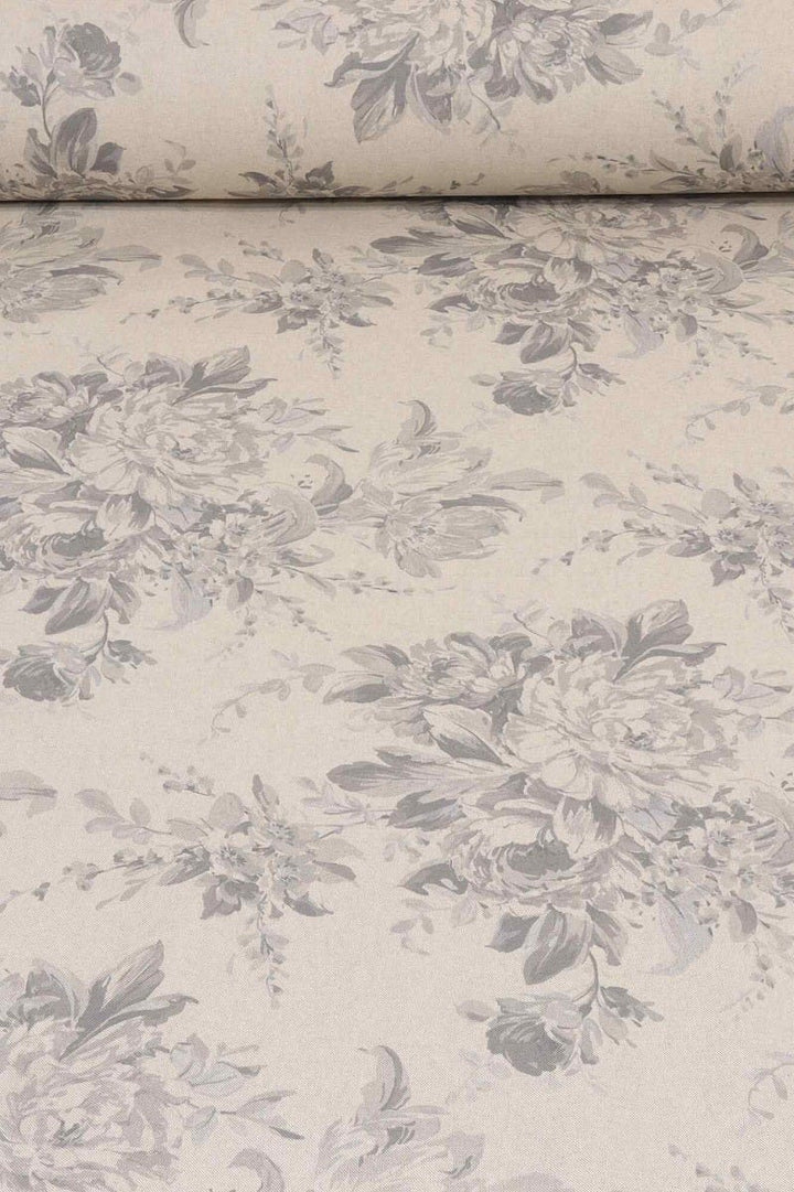 Camilla Faded Rose Grey Double Width Fabric