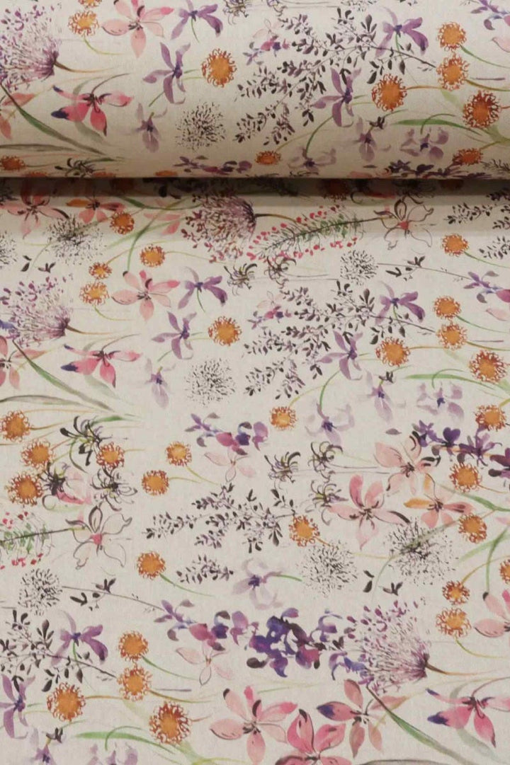 The Meadow in Pink Fabric