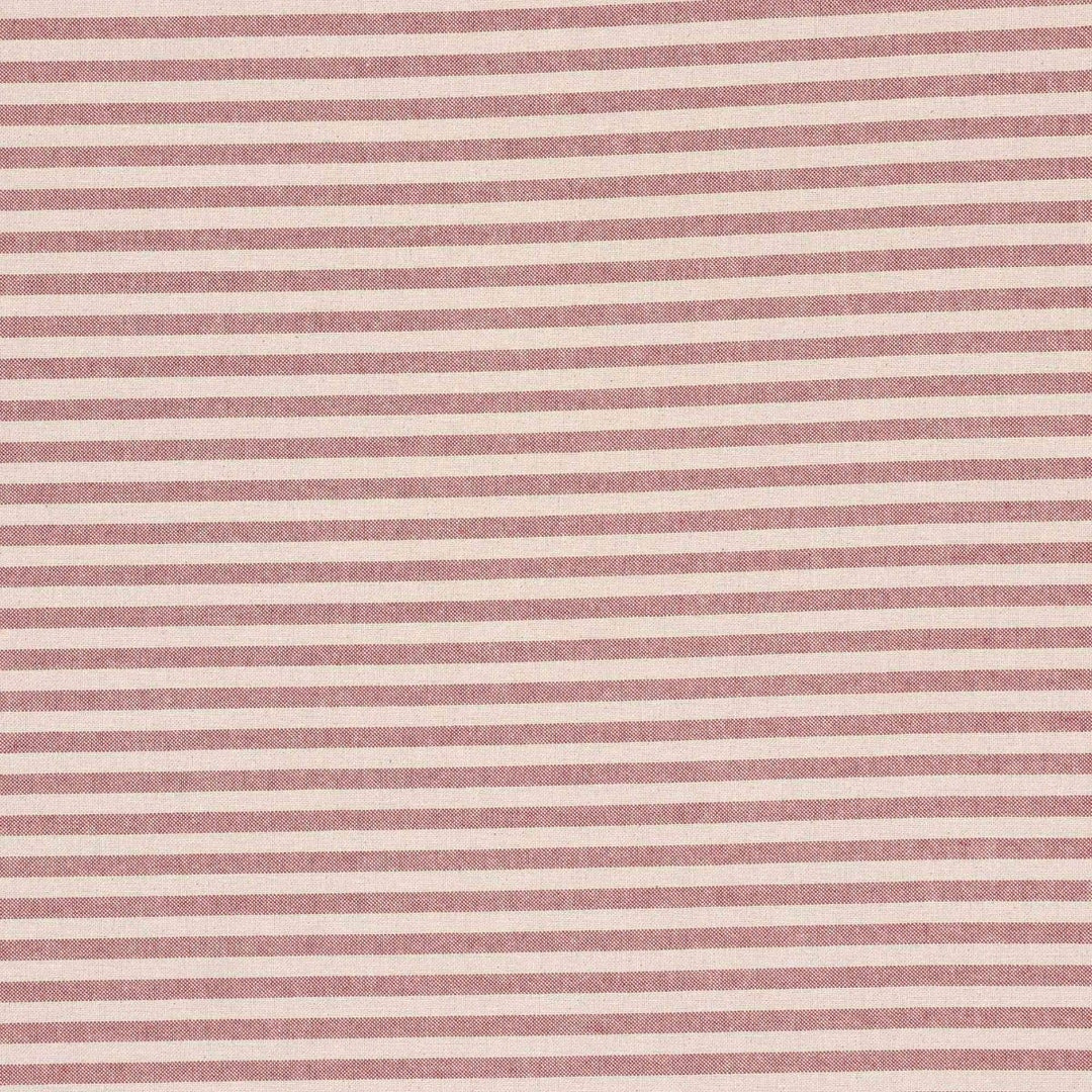 Cambridge Stripe Red Double Width Fabric