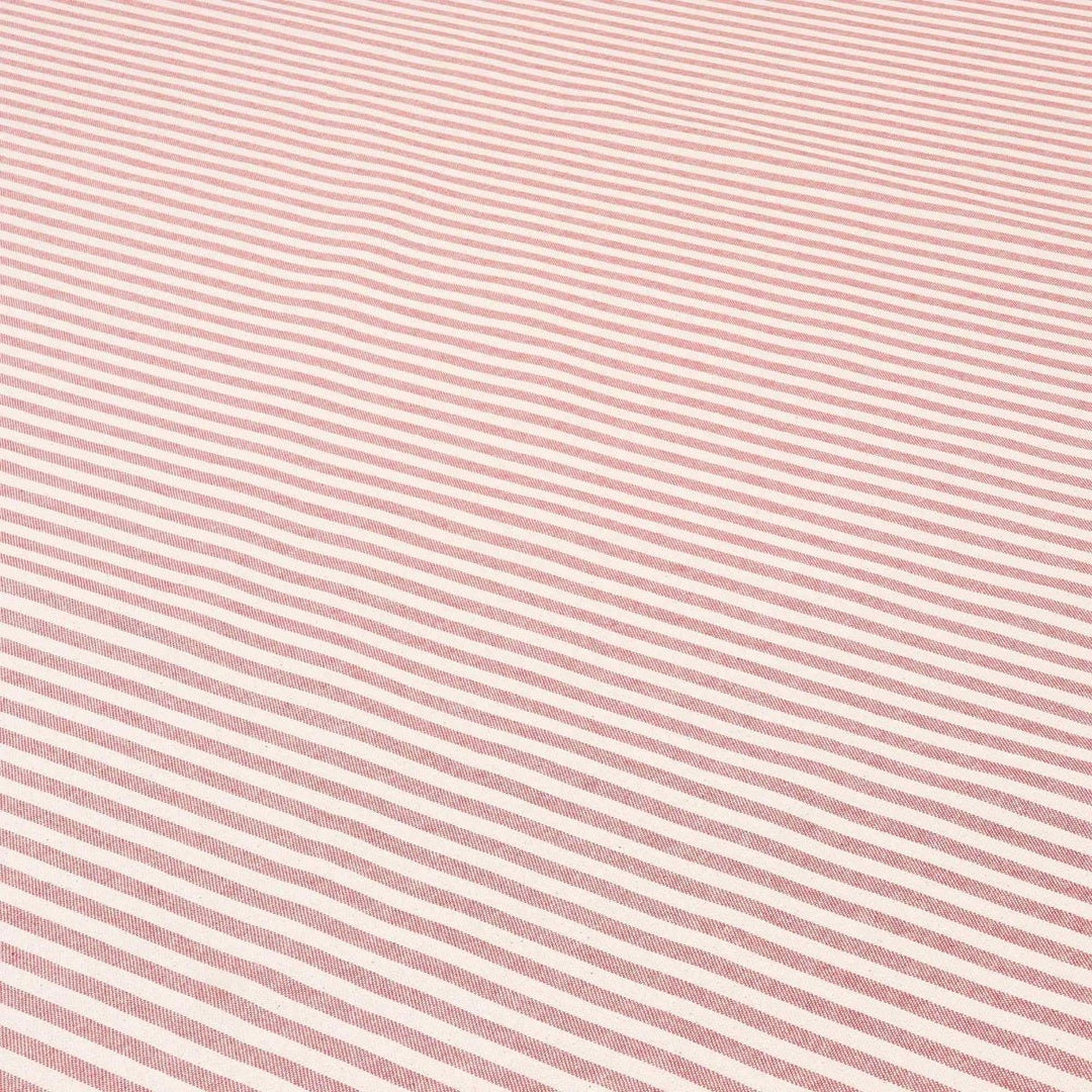 Cambridge Stripe Red Double Width Fabric