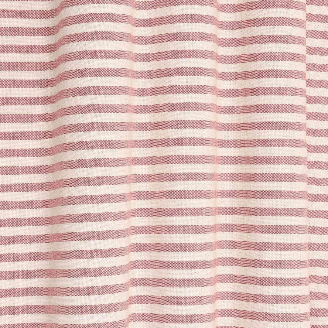 Cambridge Stripe Red Double Width Fabric