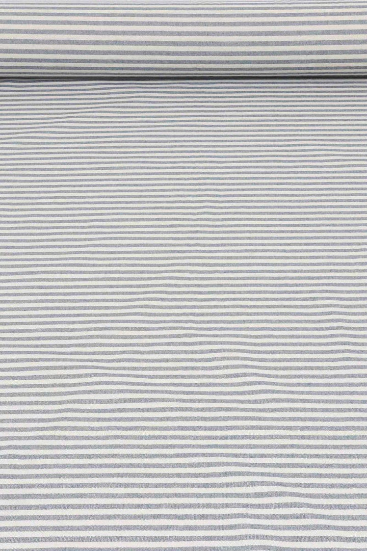 Cambridge Stripe Blue Double Width Fabric