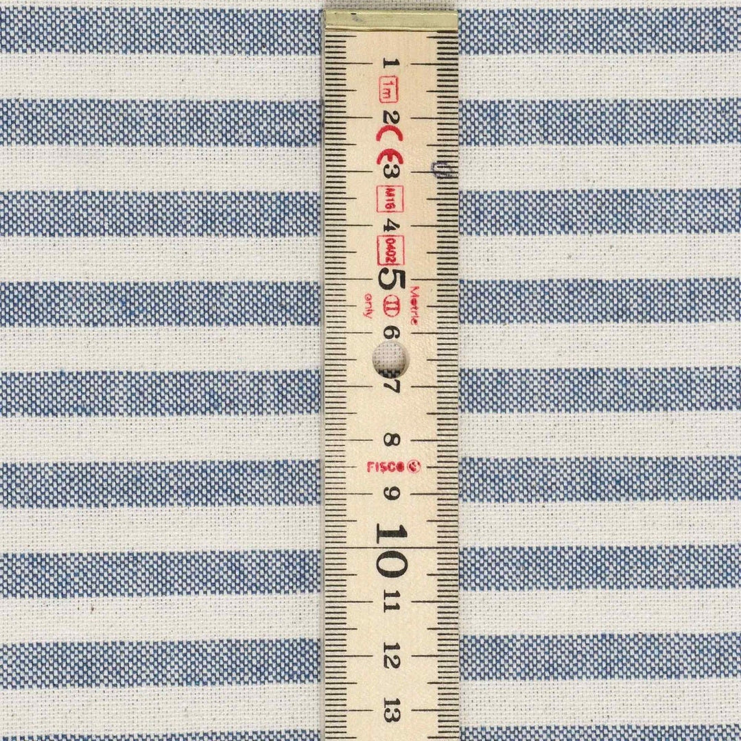 Cambridge Stripe Blue Double Width Fabric