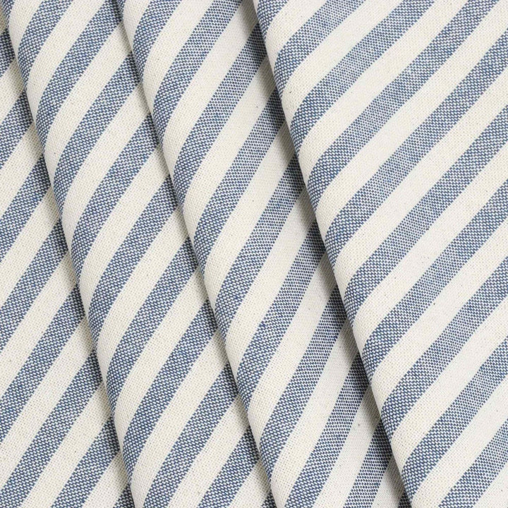 Cambridge Stripe Blue Double Width Fabric