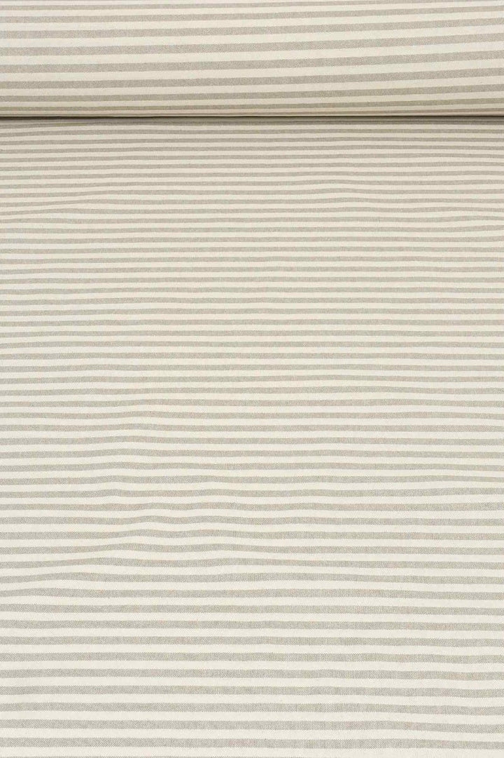 Cambridge Stripe Beige Double Width Fabric