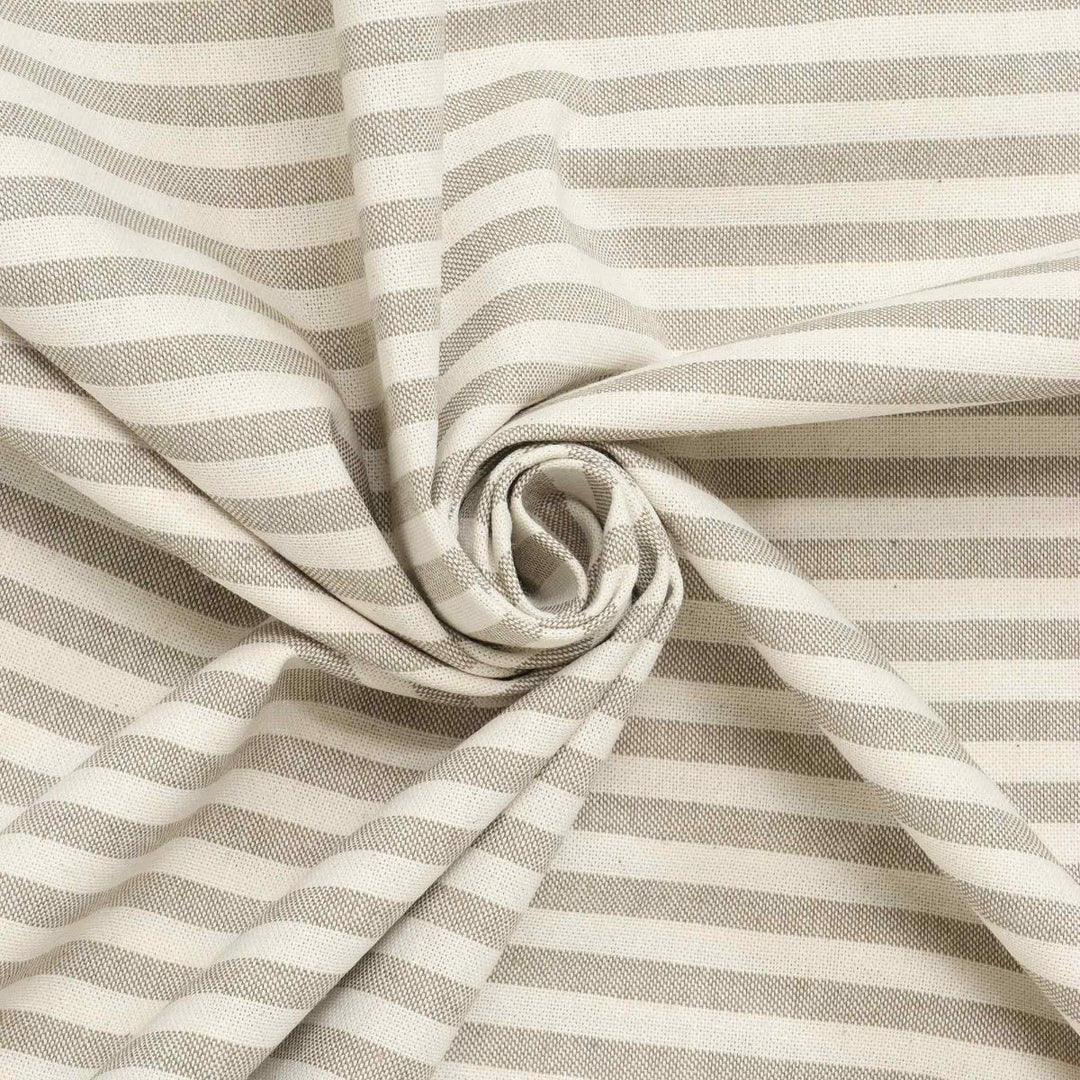 Cambridge Stripe Beige Double Width Fabric