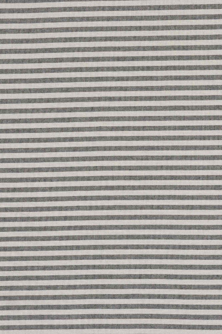 Cambridge Stripe Charcoal Double Width Fabric