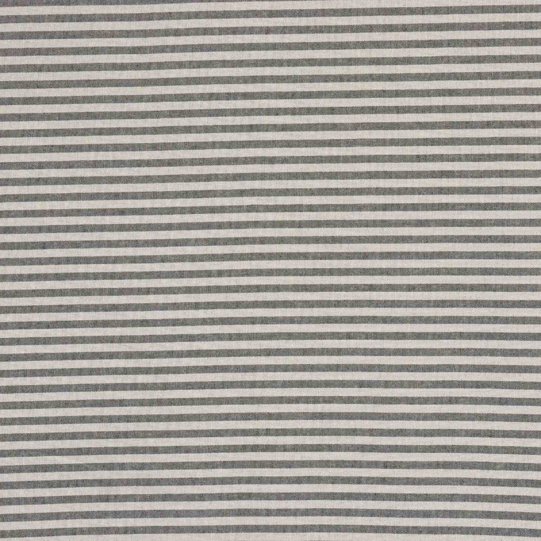 Cambridge Stripe Charcoal Double Width Fabric