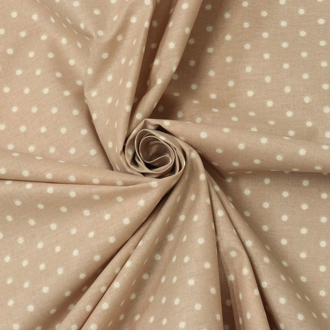 Raindrops Cream on Beige Fabric