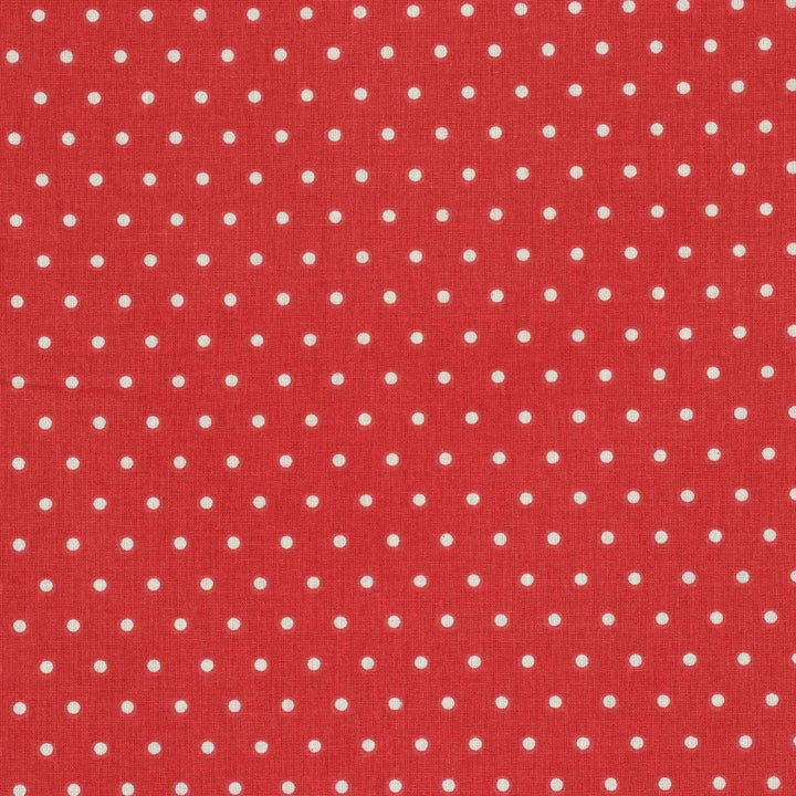 Raindrops Cream on Red Fabric