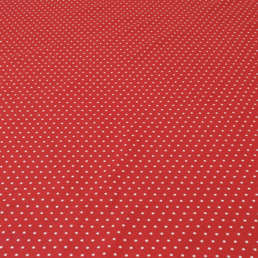 Raindrops Cream on Red Fabric