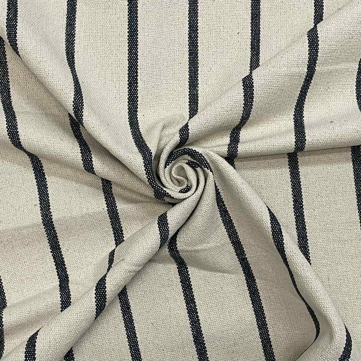 Austin Deck Stripe Charcoal Fabric