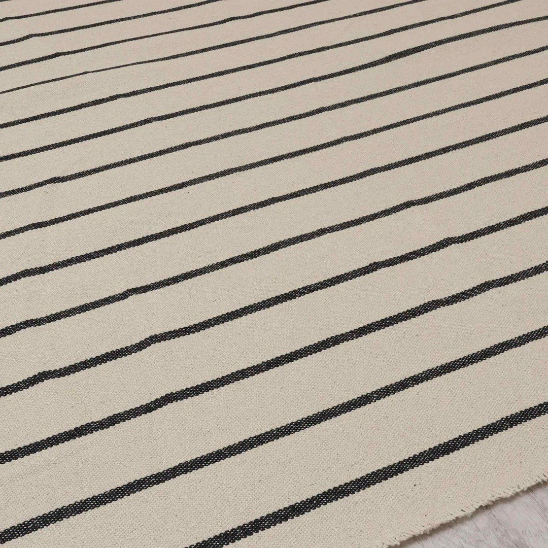 Austin Deck Stripe Charcoal Fabric