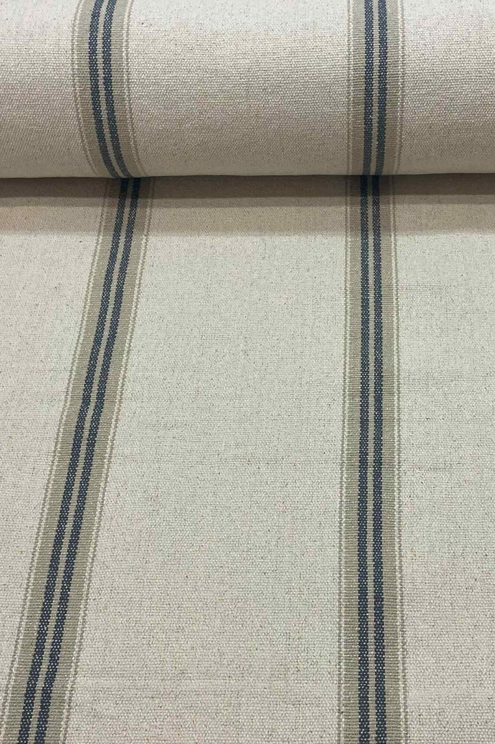 Donan Stripe Grey Fabric