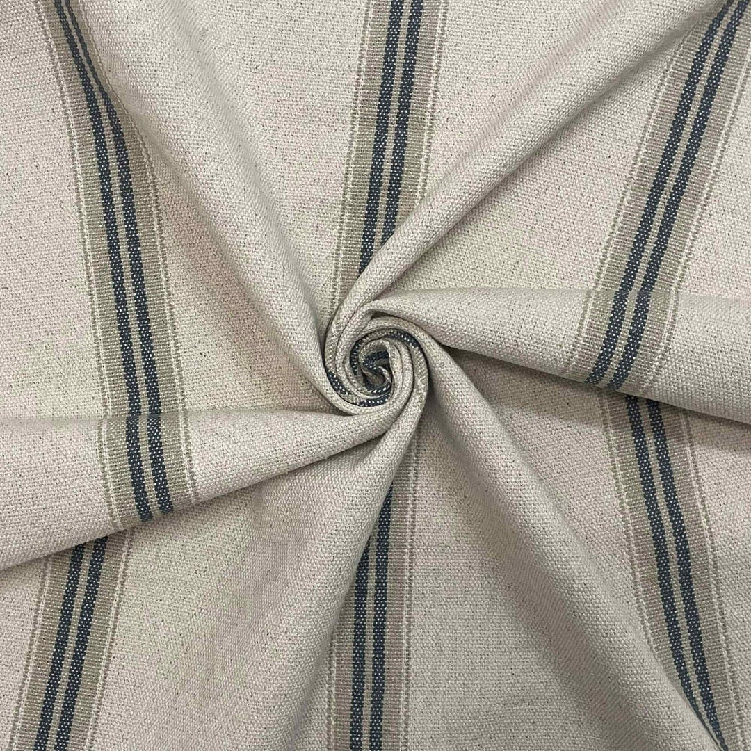 Donan Stripe Grey Fabric