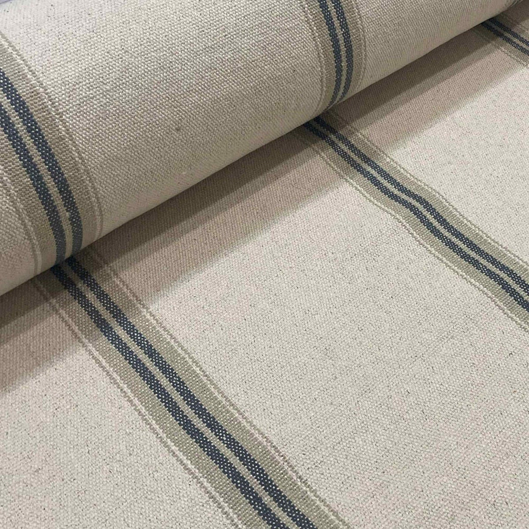 Donan Stripe Grey Fabric