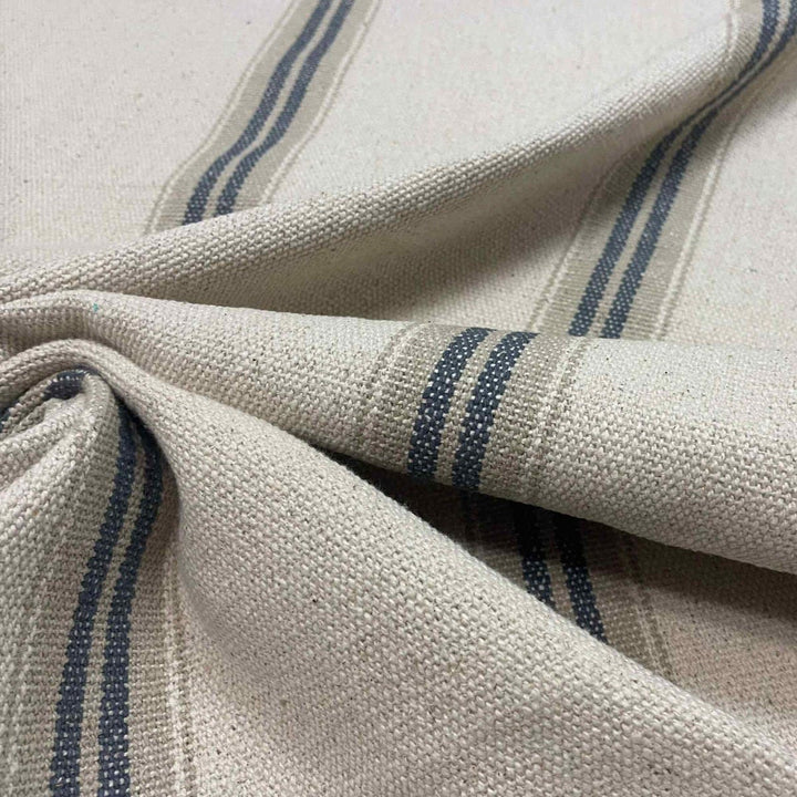 Donan Stripe Grey Fabric