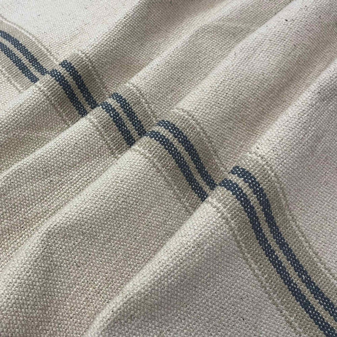 Donan Stripe Grey Fabric