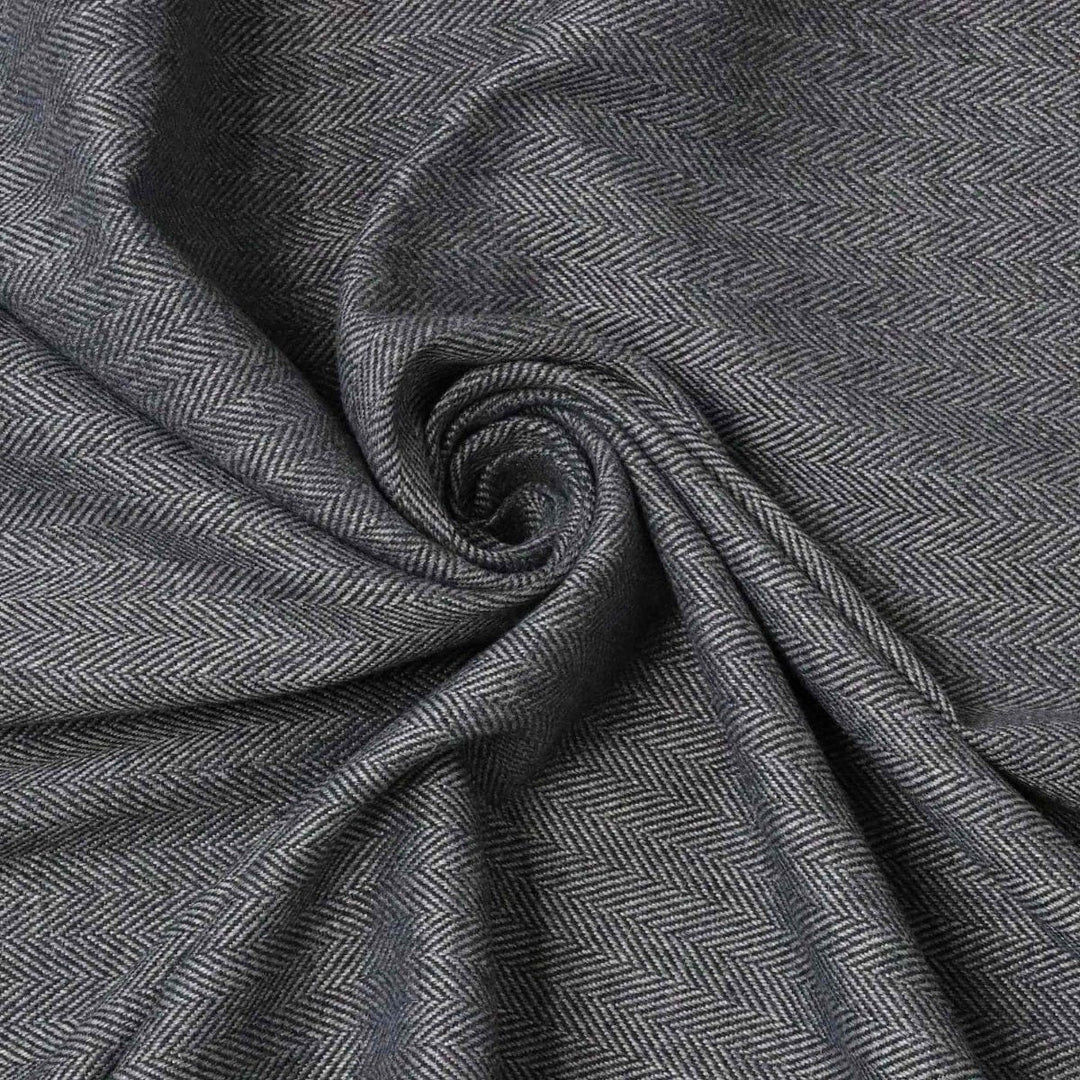 Herringbone Collection Charcoal Fabric