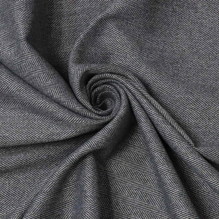 Herringbone Collection Charcoal Fabric