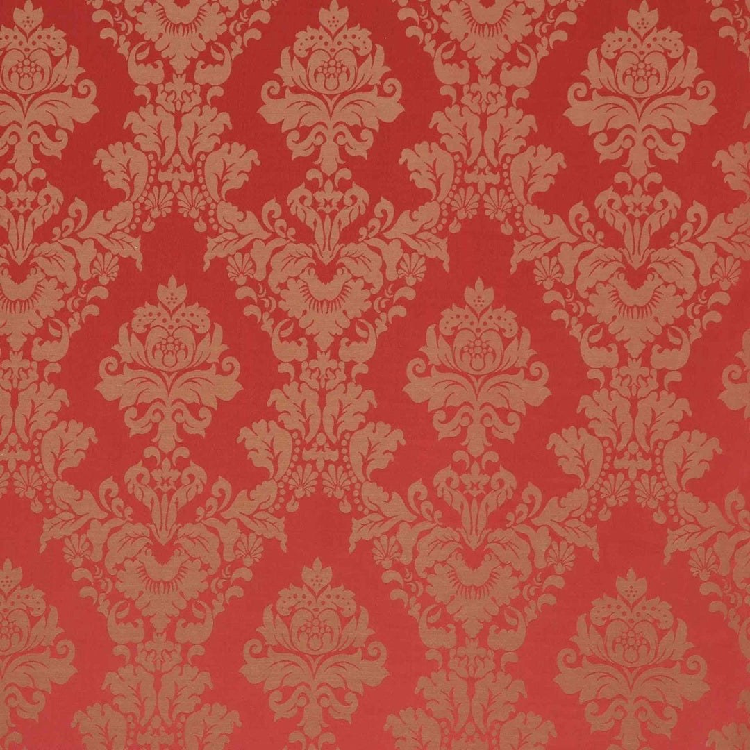 Madagascar Damask Red Fabric