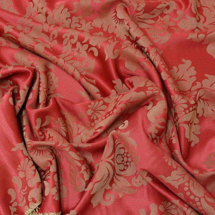 Madagascar Damask Red Fabric