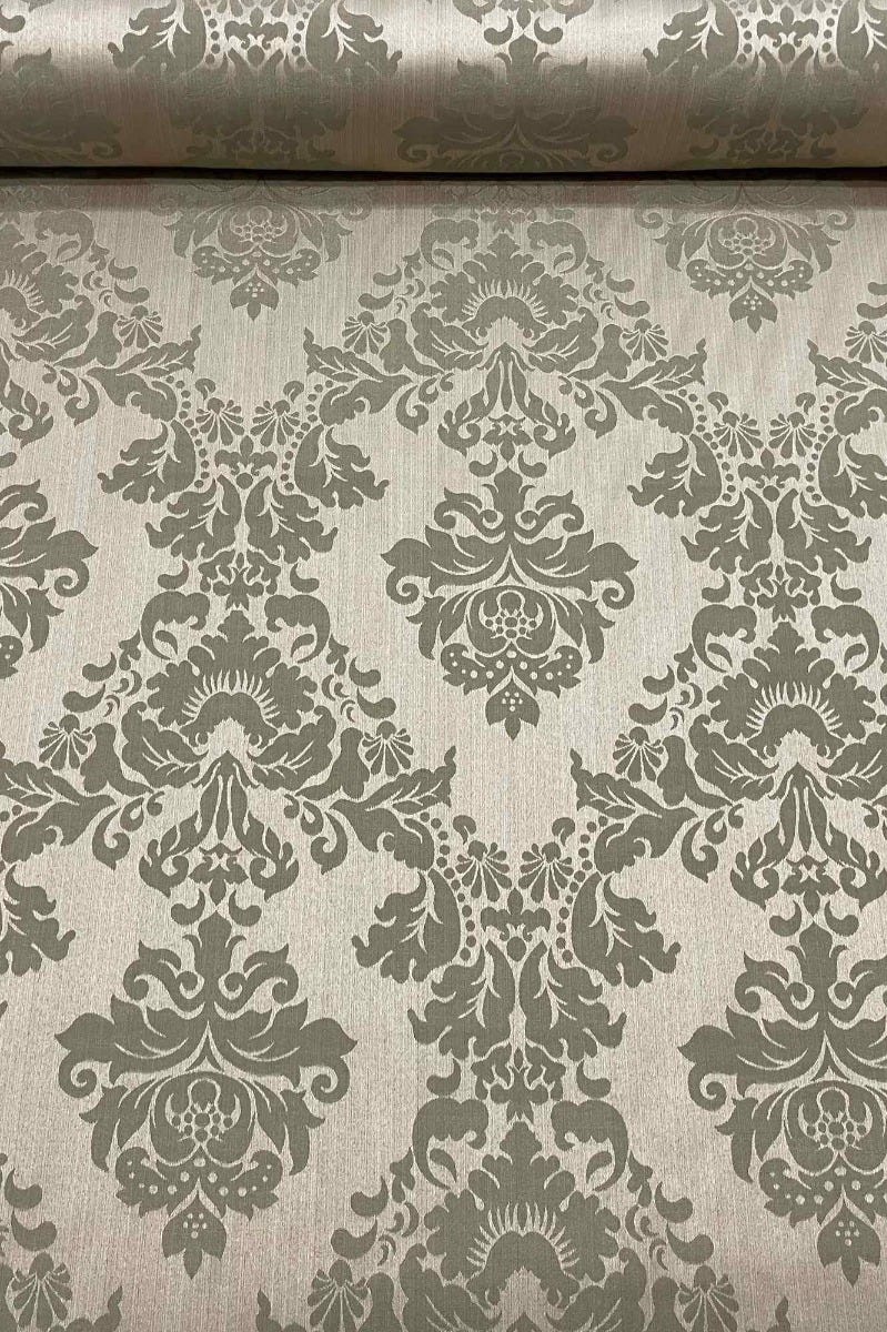 Madagascar Damask Gold Fabric