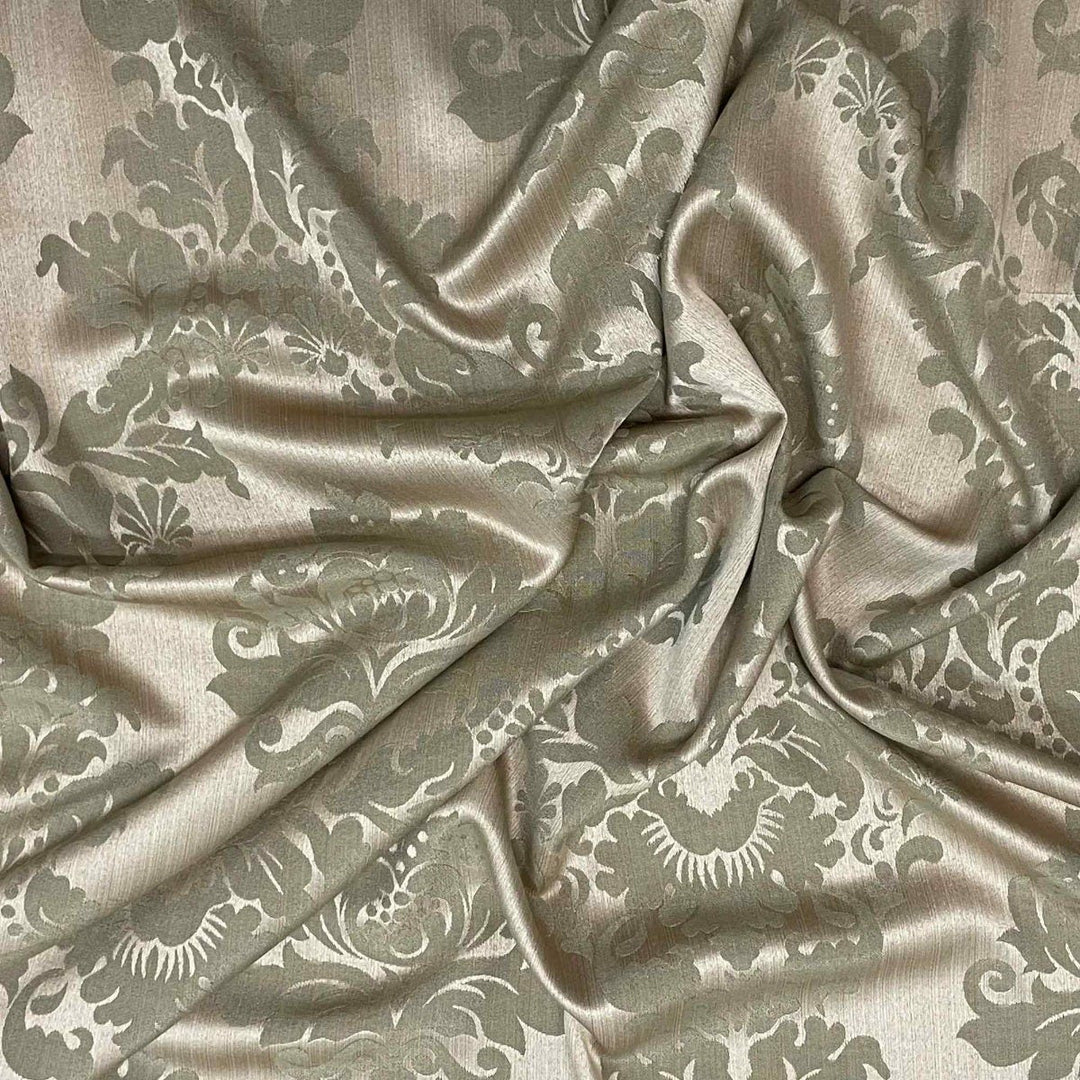 Madagascar Damask Gold Fabric