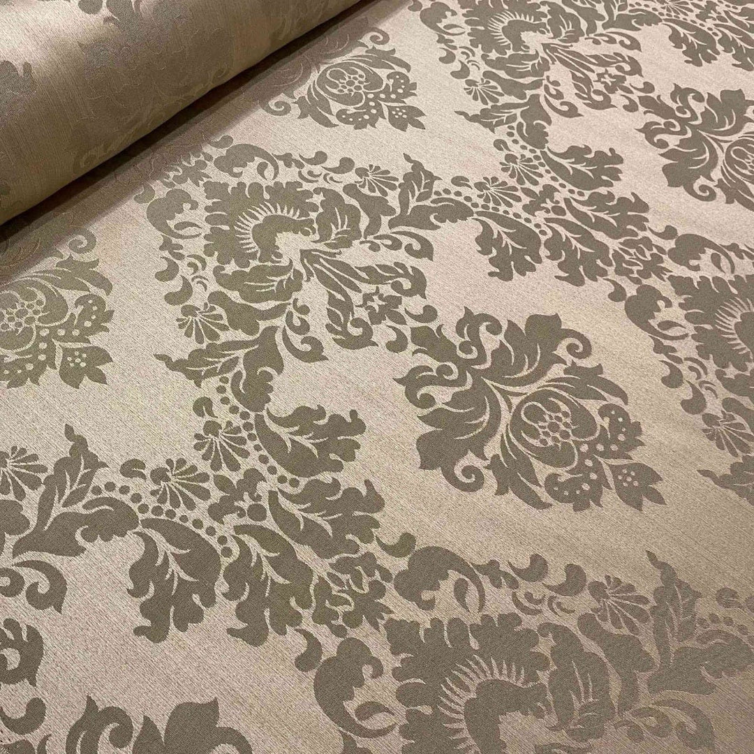 Madagascar Damask Gold Fabric