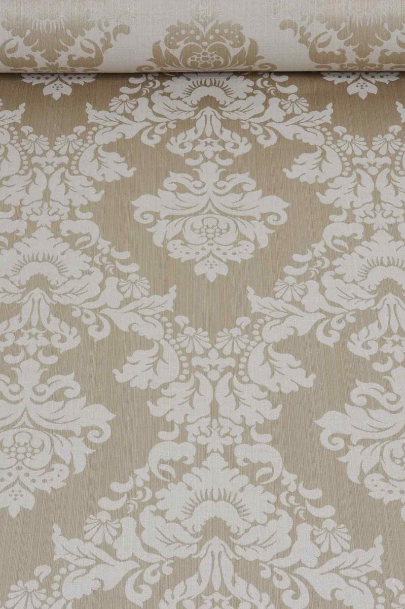 Madagascar Damask Ivory Fabric