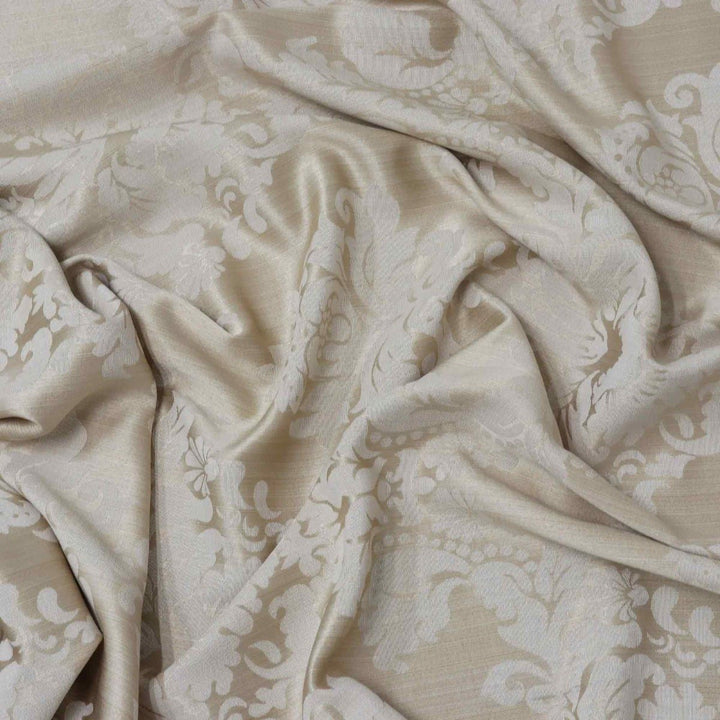 Madagascar Damask Ivory Fabric