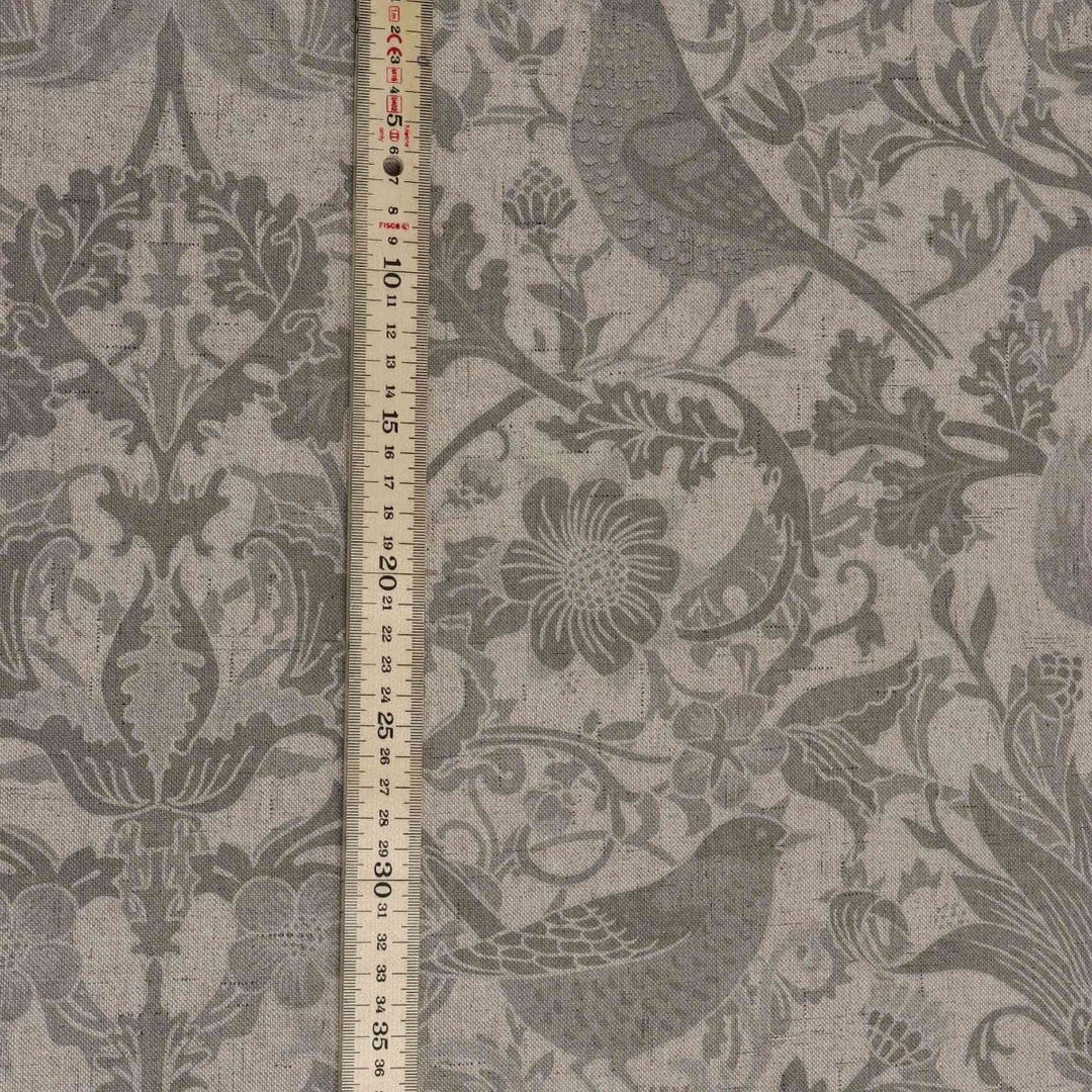 Morris Birds Grey Double Width Fabric