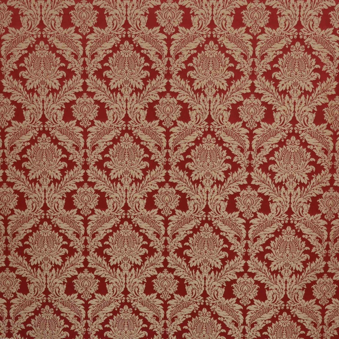 Alderton Luxury Damask Gold on Red Fabric