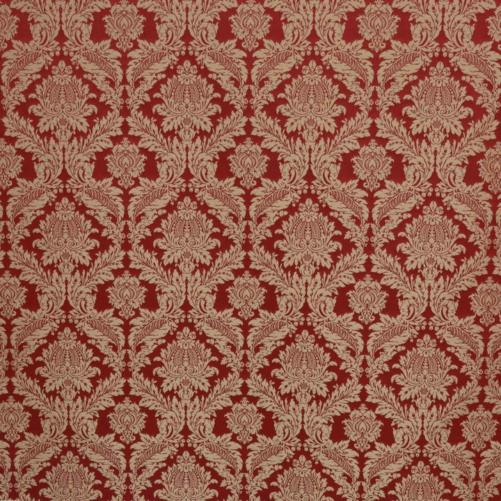 Alderton Luxury Damask Gold on Red Fabric