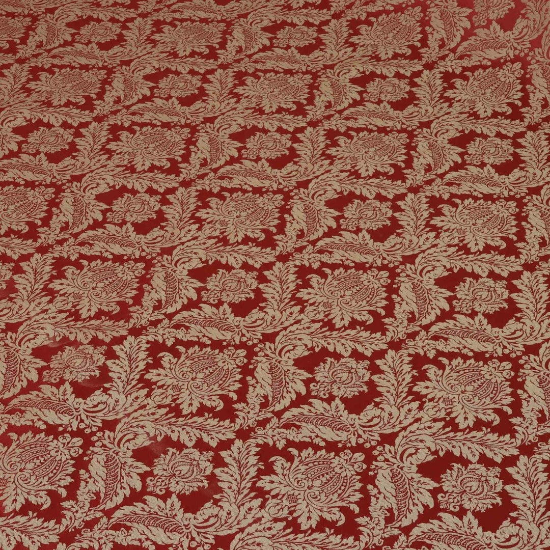 Alderton Luxury Damask Gold on Red Fabric