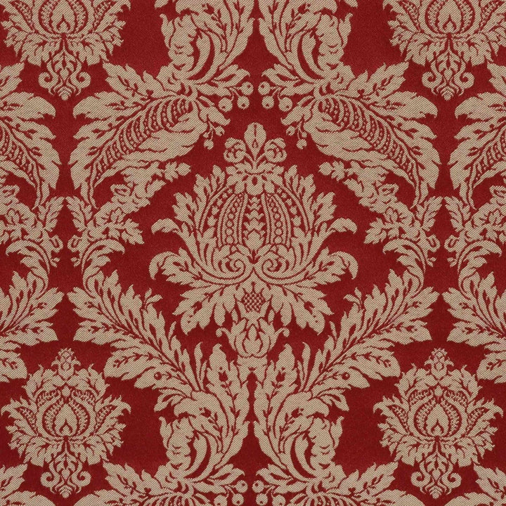 Alderton Luxury Damask Gold on Red Fabric