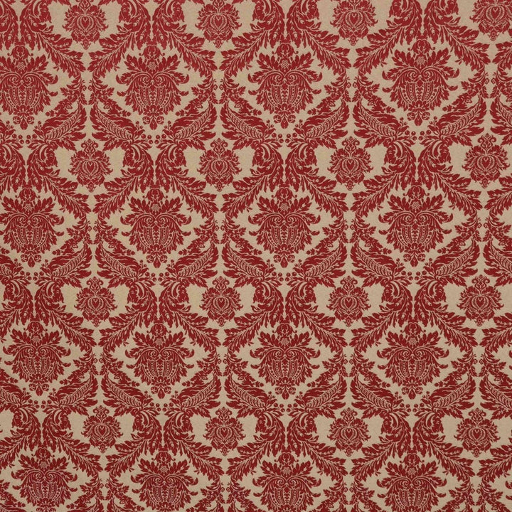 Alderton Luxury Damask Gold on Red Fabric